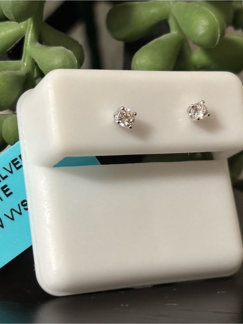 Sterling Silver Moissanite
Stud Earrings (0.20 CT)